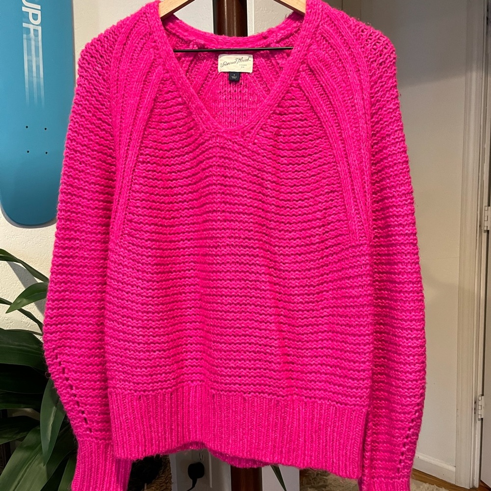 Hot Pink Cozy Sweater Sz Sm
